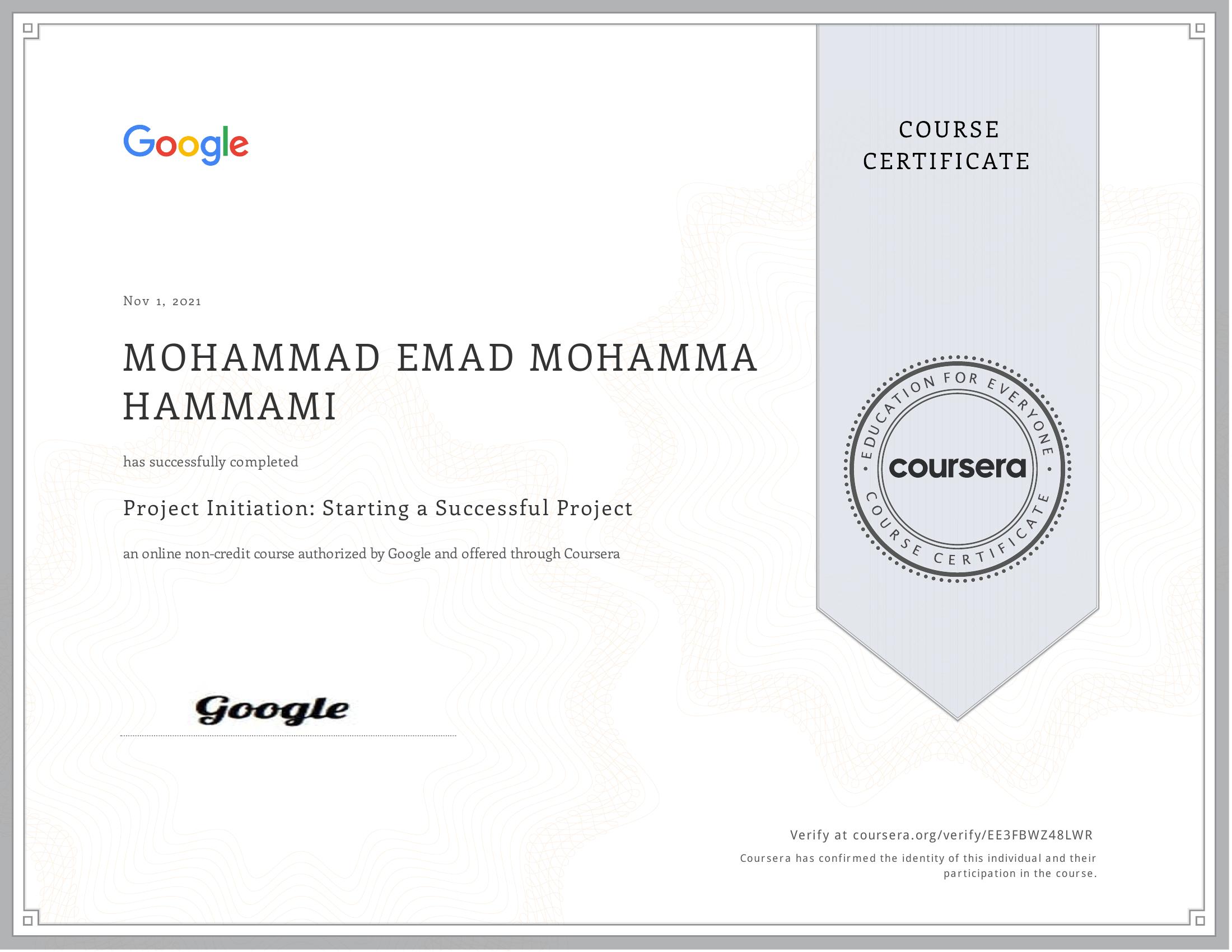 Foundations of Project Management Certificate