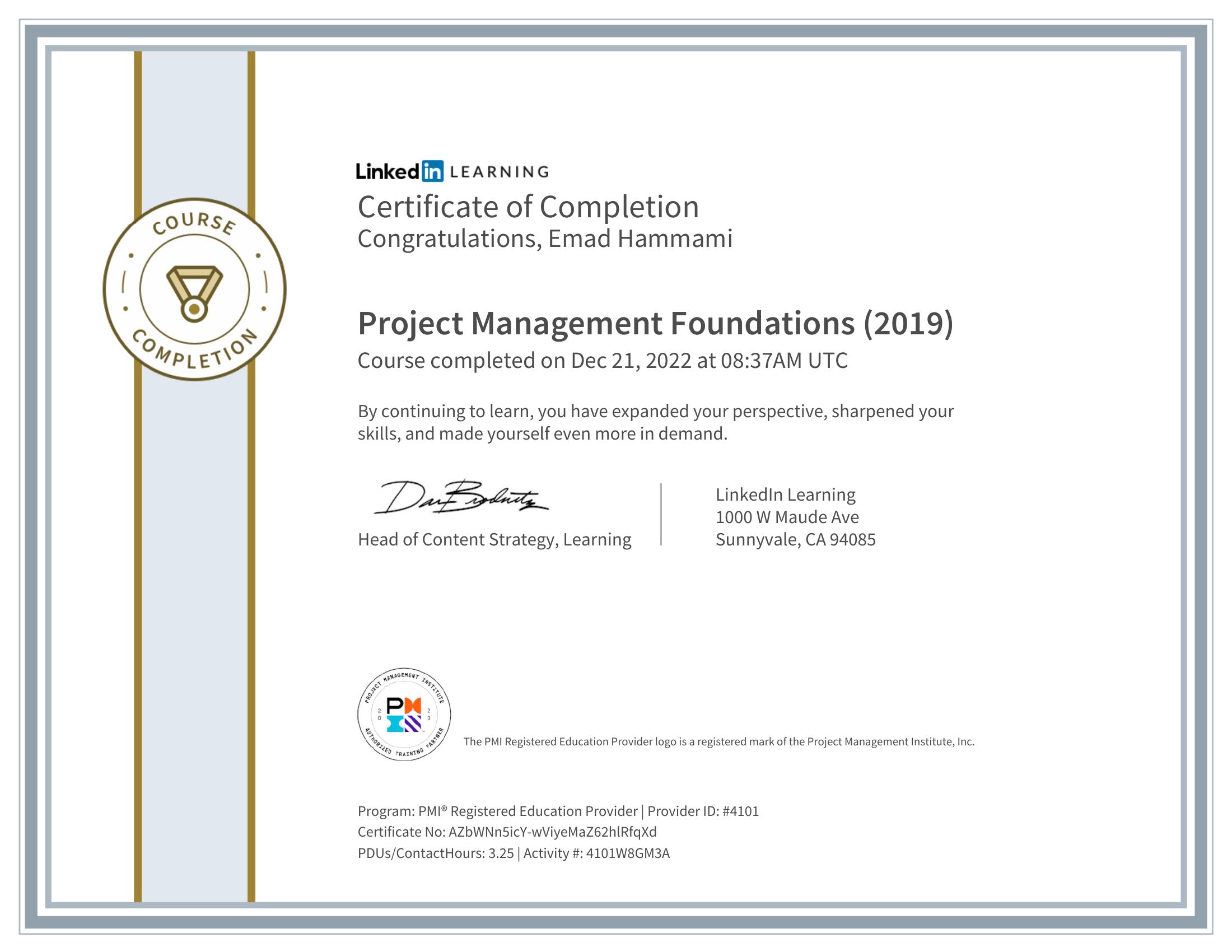 Project Initiation Certificate