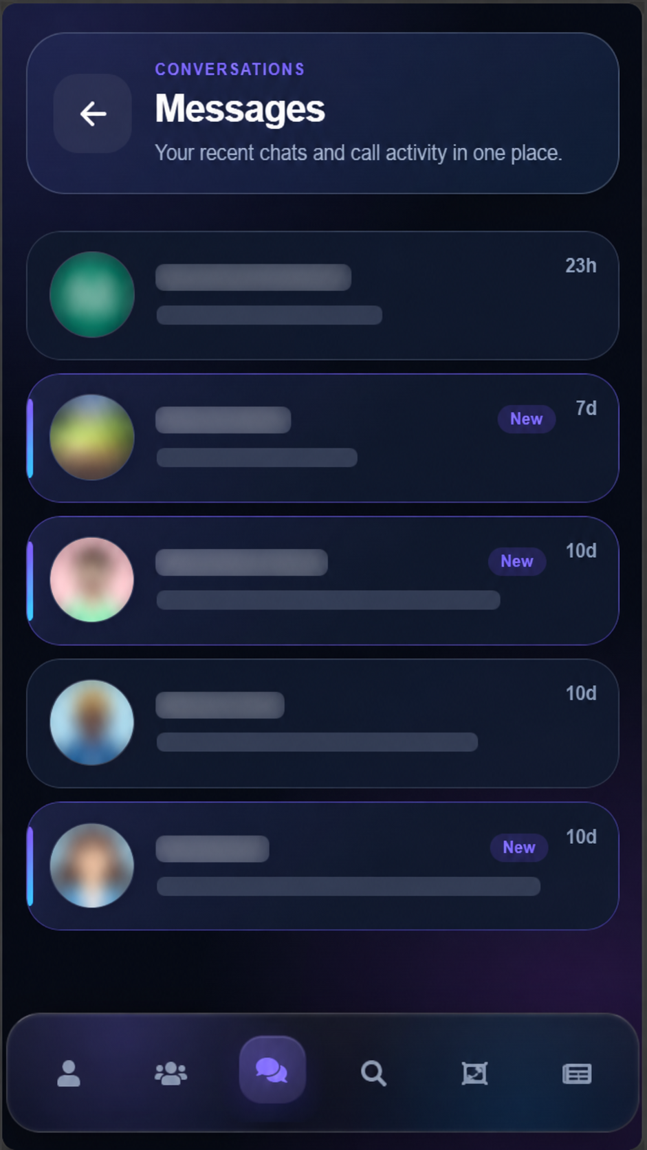 Folcen real-time messaging interface